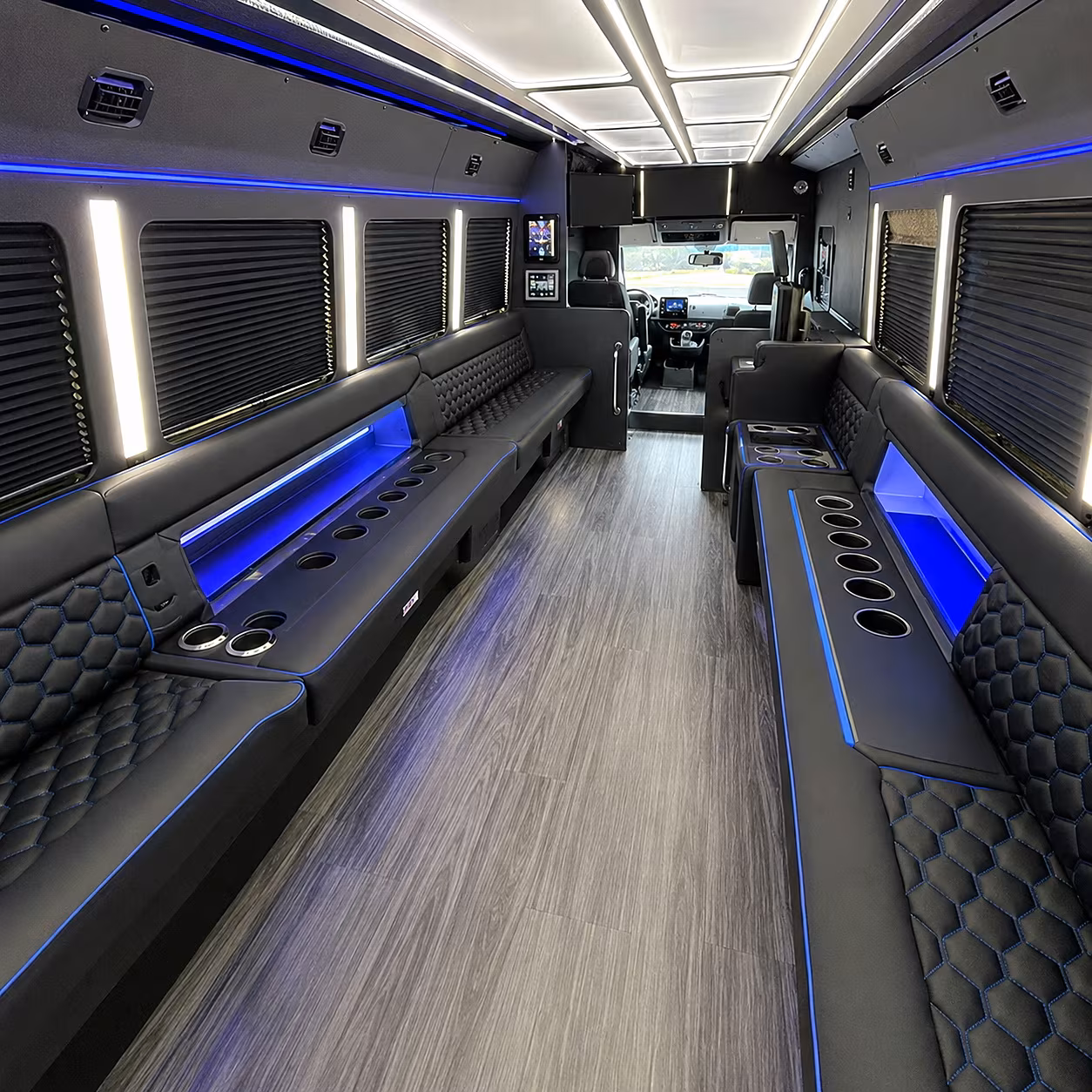 somerville party bus rental interior