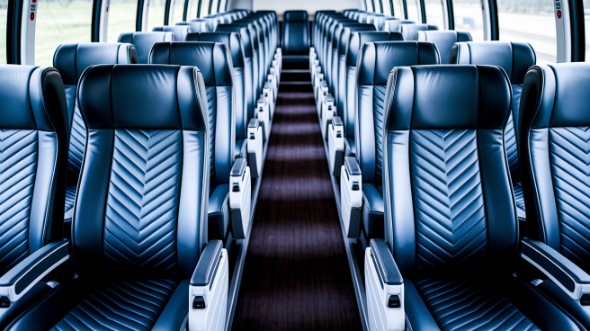somerville 55 passenger charter bus inside